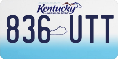 KY license plate 836UTT