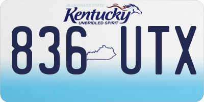 KY license plate 836UTX