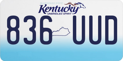 KY license plate 836UUD