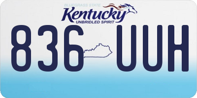 KY license plate 836UUH