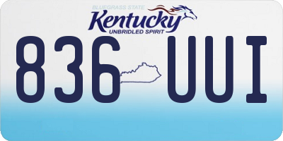 KY license plate 836UUI