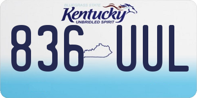 KY license plate 836UUL