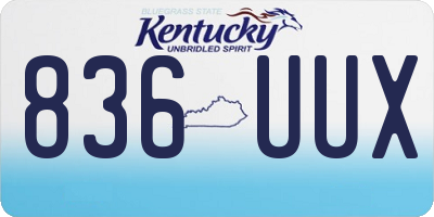 KY license plate 836UUX