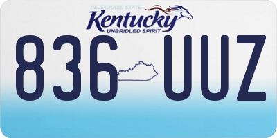 KY license plate 836UUZ