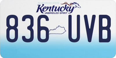 KY license plate 836UVB