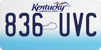 KY license plate 836UVC