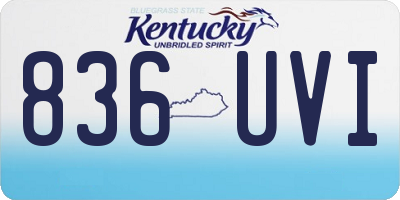 KY license plate 836UVI
