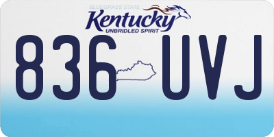 KY license plate 836UVJ