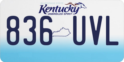 KY license plate 836UVL