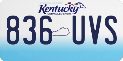 KY license plate 836UVS