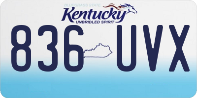 KY license plate 836UVX