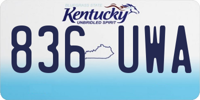 KY license plate 836UWA