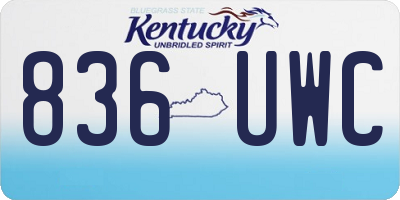 KY license plate 836UWC