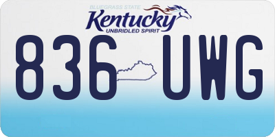 KY license plate 836UWG