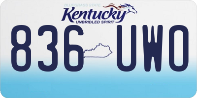KY license plate 836UWO