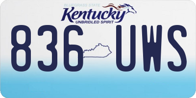 KY license plate 836UWS