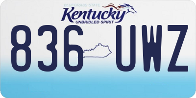 KY license plate 836UWZ