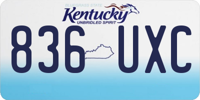 KY license plate 836UXC
