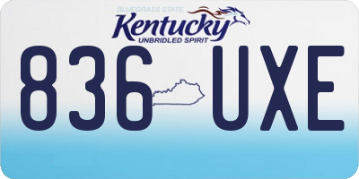 KY license plate 836UXE