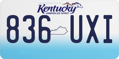 KY license plate 836UXI