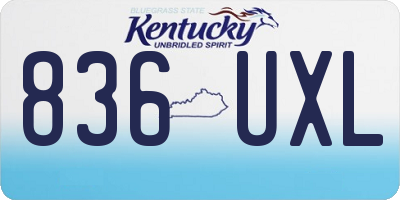 KY license plate 836UXL