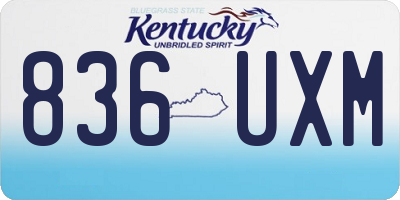 KY license plate 836UXM