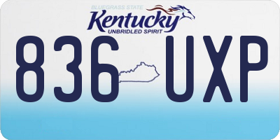 KY license plate 836UXP