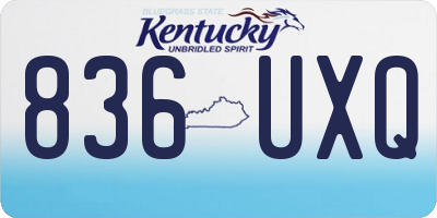 KY license plate 836UXQ