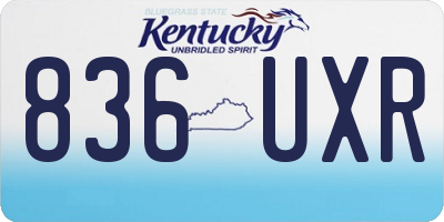 KY license plate 836UXR