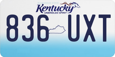 KY license plate 836UXT