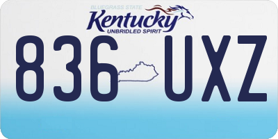 KY license plate 836UXZ