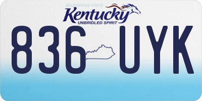 KY license plate 836UYK