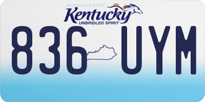 KY license plate 836UYM