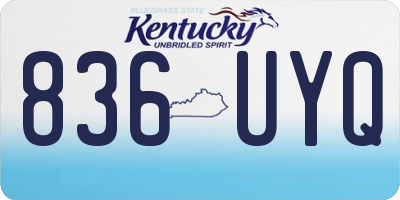 KY license plate 836UYQ