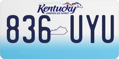 KY license plate 836UYU