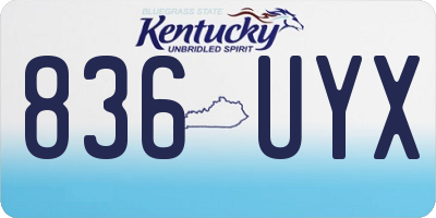 KY license plate 836UYX