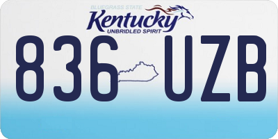 KY license plate 836UZB