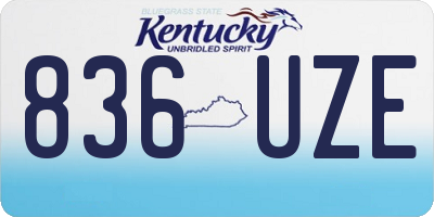 KY license plate 836UZE
