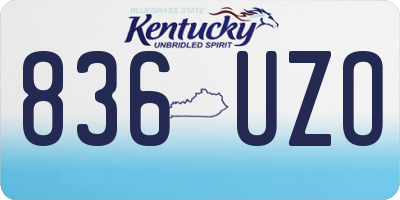 KY license plate 836UZO