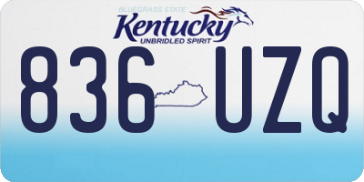 KY license plate 836UZQ