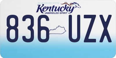 KY license plate 836UZX