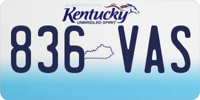 KY license plate 836VAS