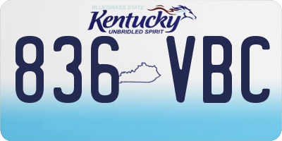 KY license plate 836VBC