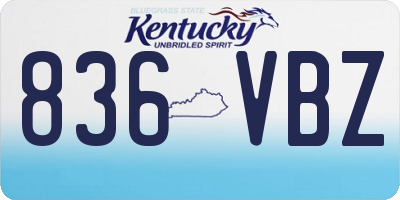 KY license plate 836VBZ