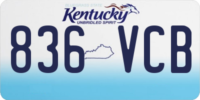 KY license plate 836VCB