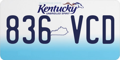 KY license plate 836VCD