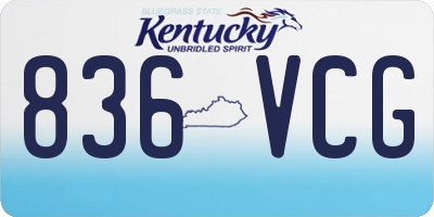 KY license plate 836VCG