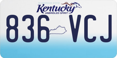 KY license plate 836VCJ