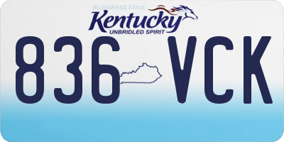 KY license plate 836VCK