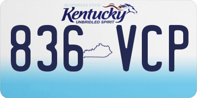 KY license plate 836VCP